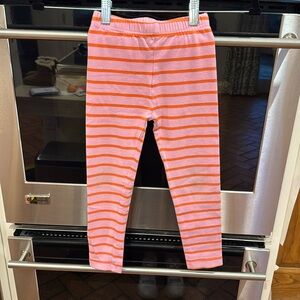 Hanna Andersson - Stripe Leggings - Begonia/Orange Zest - Size: 4T